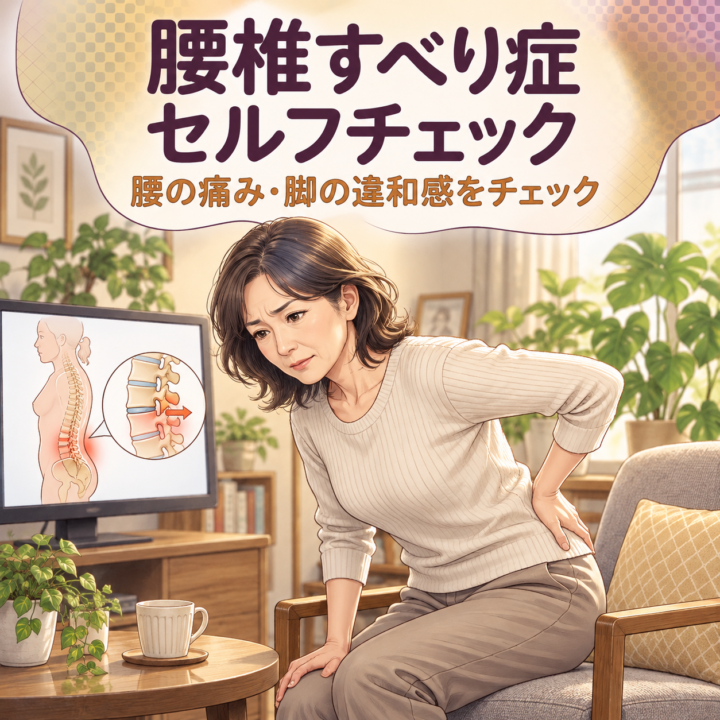 腰椎すべり症セルフチェック｜16問で状態を整理の画像