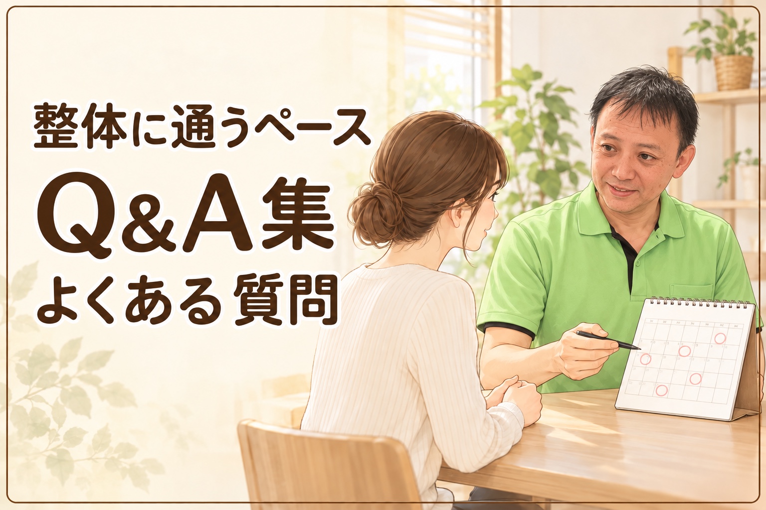 整体に通うペースに関するよくある質問